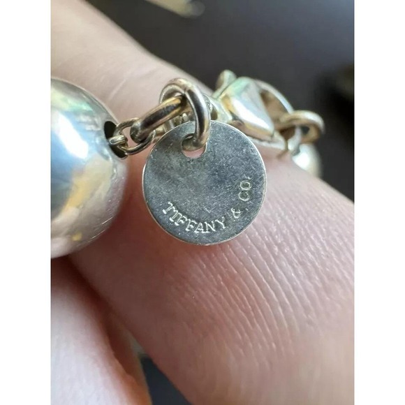Tiffany & Co. Sterling Silver 10mm Ball Bead Beaded Hardwear‎ 7 3/8" Bracelet - Picture 6 of 6